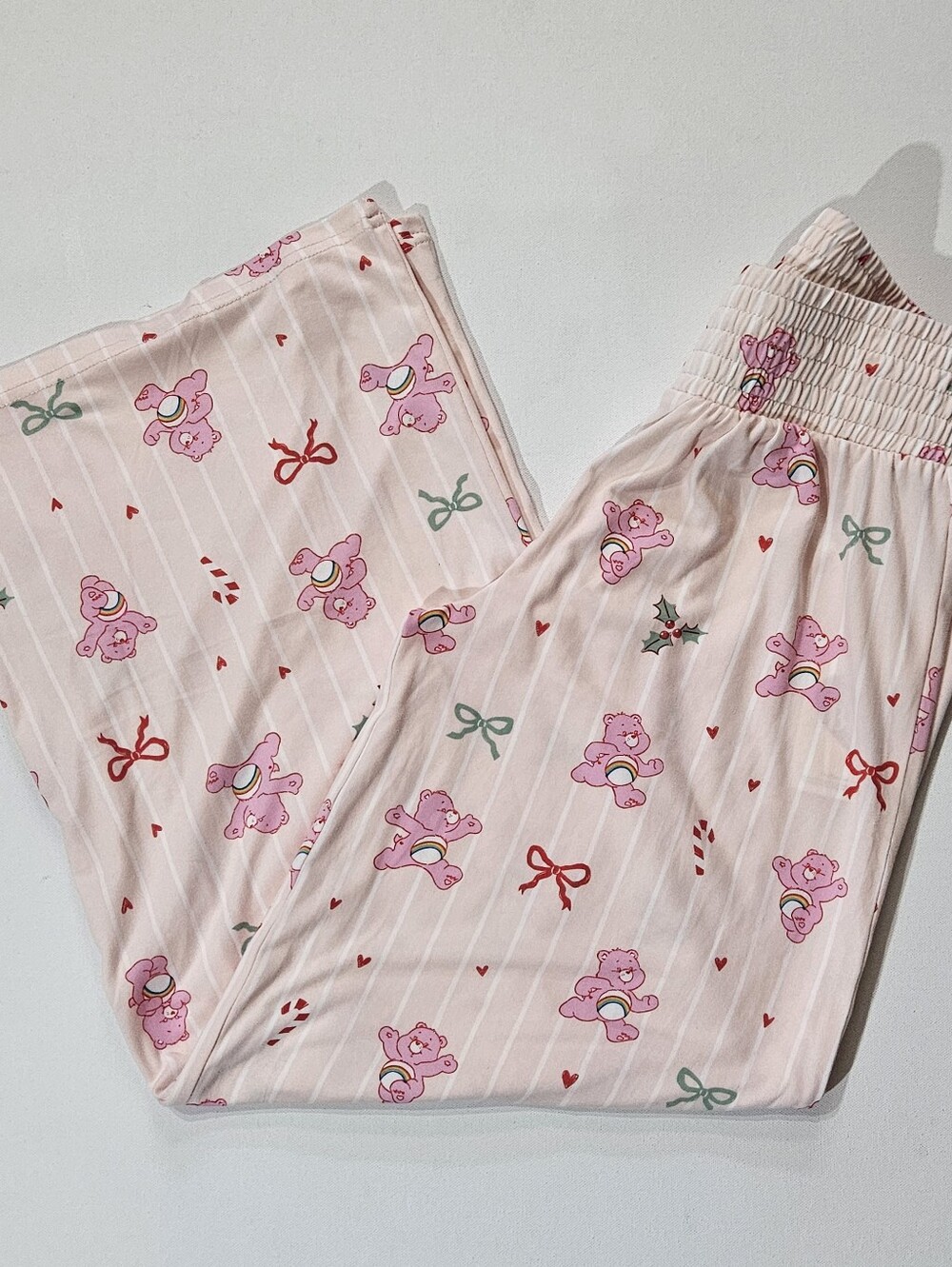 NWT Care Bears Pajama Pants Womens Small Pink All Over Bear Print Munki Munki